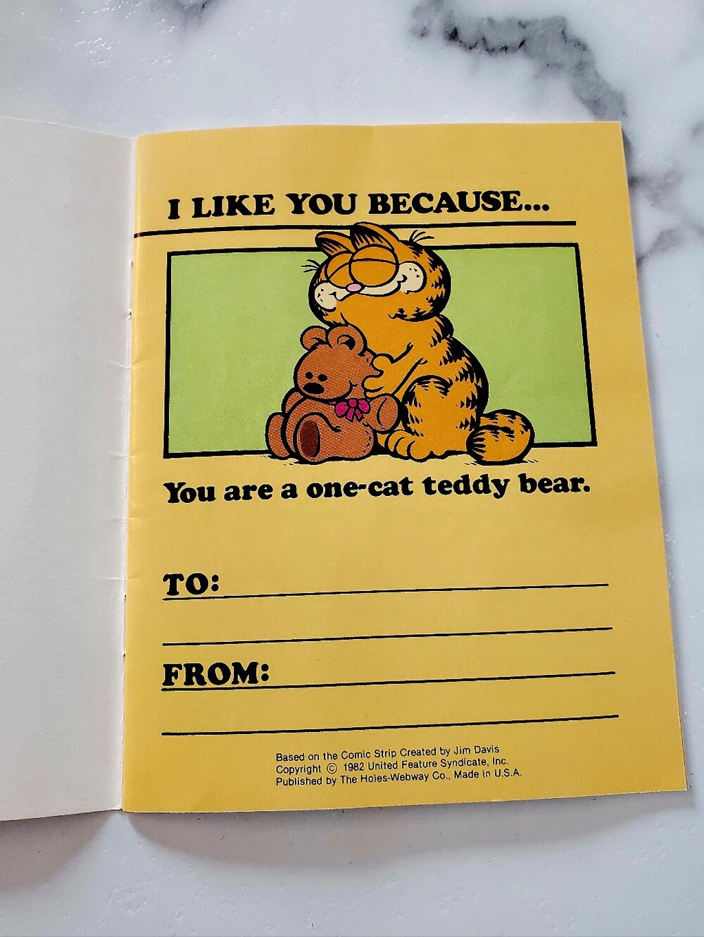 Garfield I Like You Because.... VINTAGE Book - Picture 2 of 7